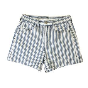 EUC Blue and white striped shorts